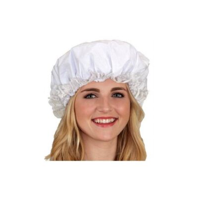 White Cotton Mop Hat