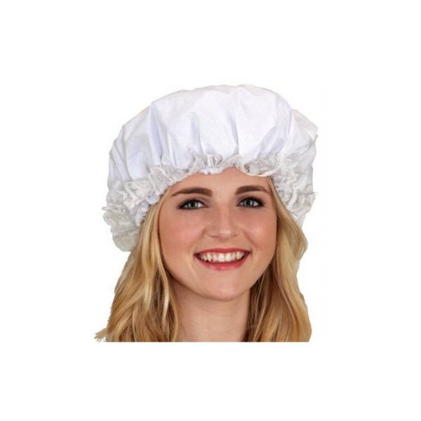 White Cotton Mop Hat