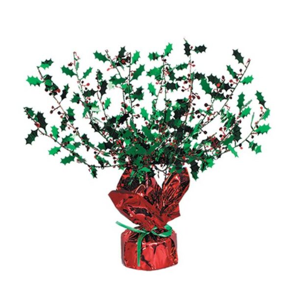 Christmas Holly and Berry Glitz N Burst Centerpiece