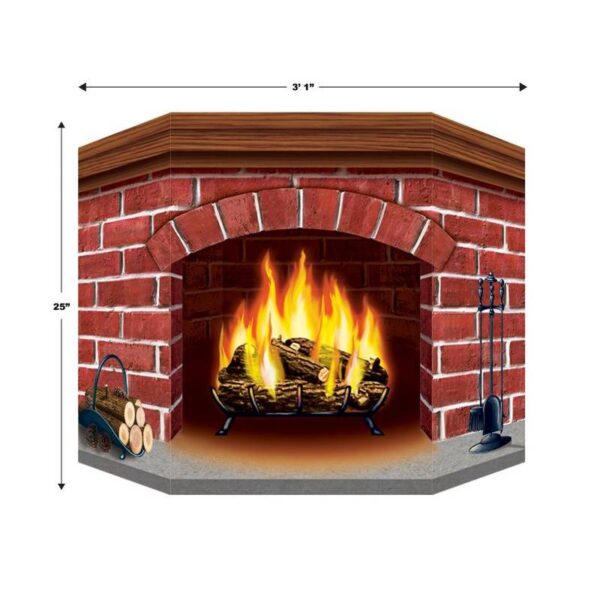 brick fireplace