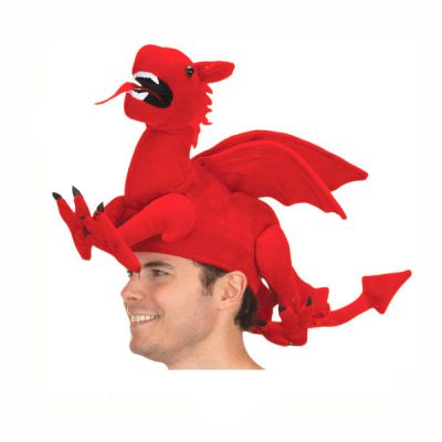 Red velvet Griffen Dragon hat
