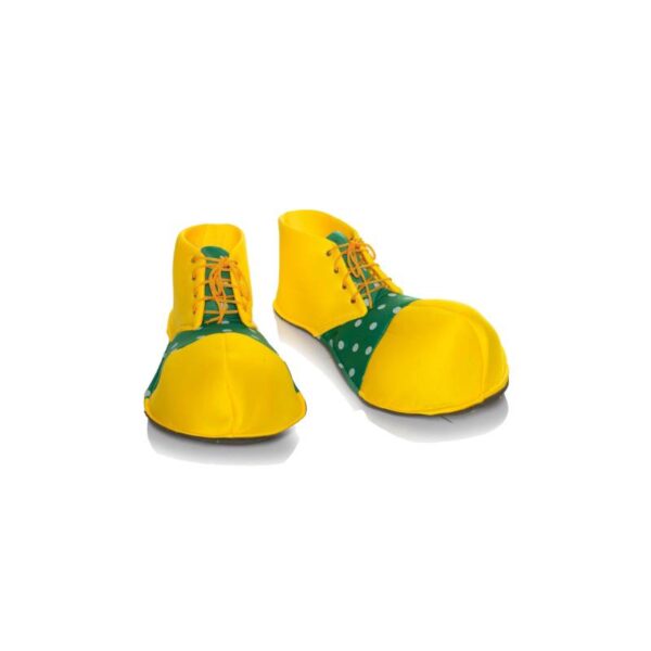 yellow/green Fabric Polka Dot Clown Shoes