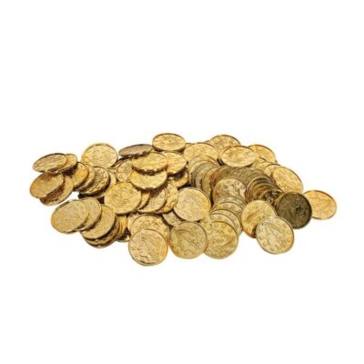 round plated plastic coins