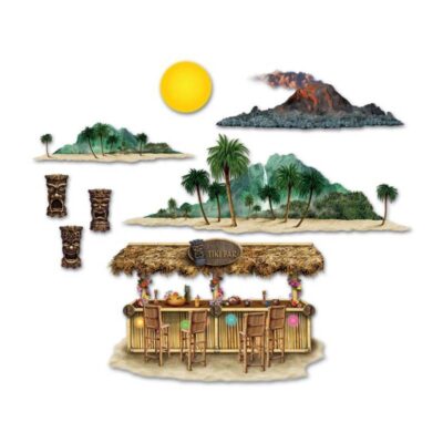 tiki bar and island props