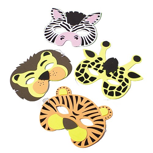 Animal Mask for Kids Giraffe, Lion, Tiger, Zebra