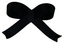 #3 Black Satin Acetate Ribbon