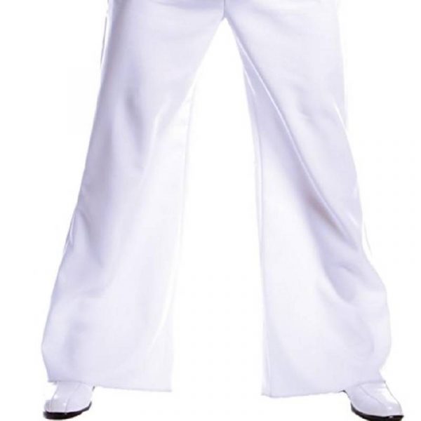 Adult White Bell Bottom Pants