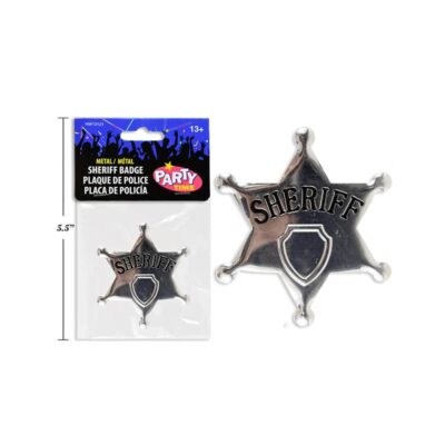 Metal Sheriff Badge Western Accessory