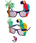 Glittered Tropical Parrot Sunglasses