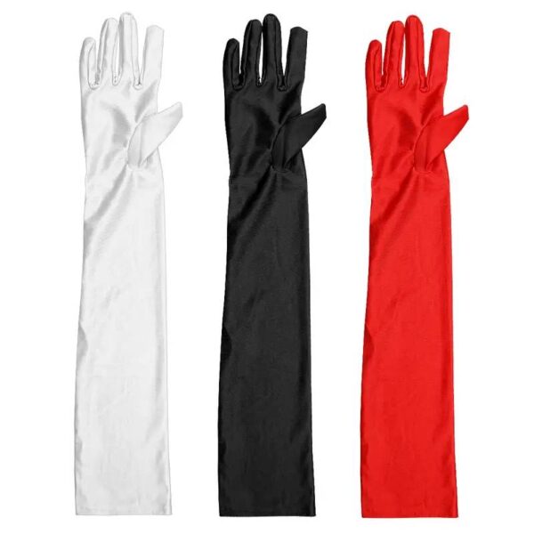 Long gloves, available in red, black, or white