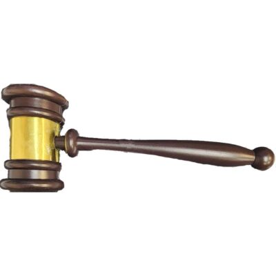 10.5" Brown Plastic Gavel