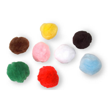 1/2 inch Multicolor Mini Craft Pom Poms 100 Pieces