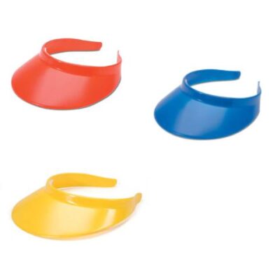 Choose your color: plastic sun visor with soft foam padding