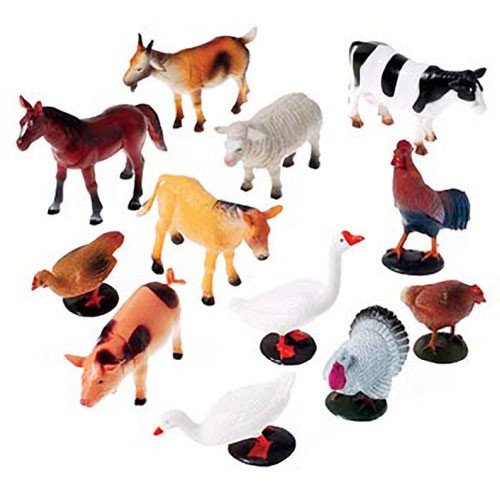 rubber farm animal toys