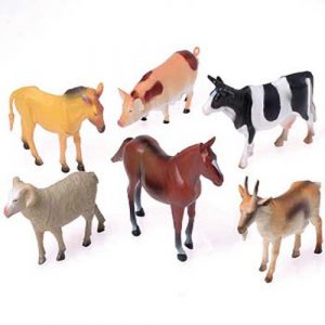 5 inch 6 inch Rubber Farm Animal Toys - Cappel's