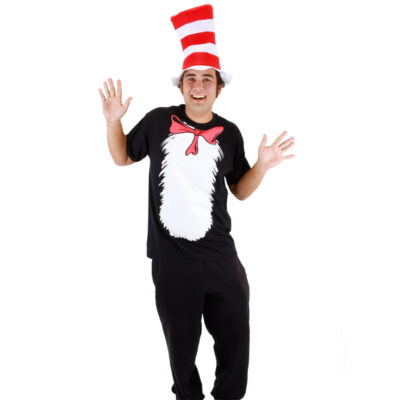 Dr Seuss Halloween Costume T-Shirt Kit Cat in the Hat