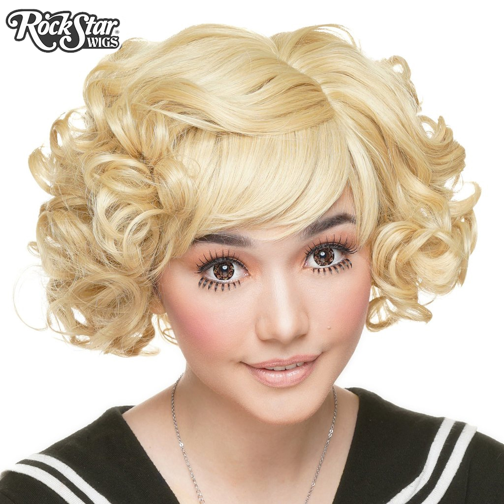 curly blonde bob wig