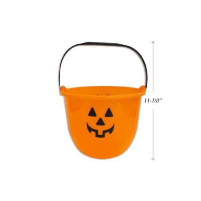 Orange Plastic Jack-O-Lantern Bucket