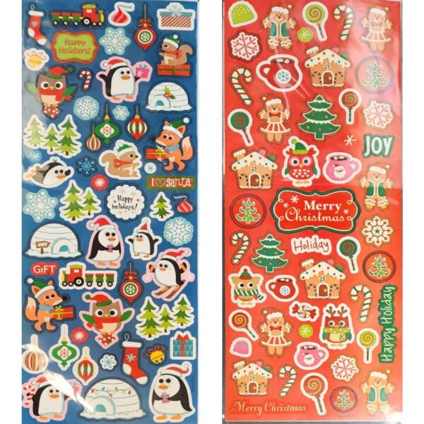 Value Pack Christmas Stickers- back group photo