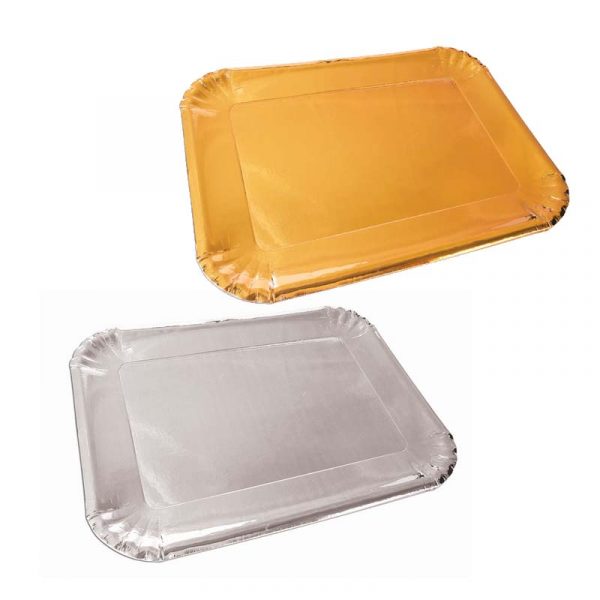 Rectangular Metallic Cardboard Platter