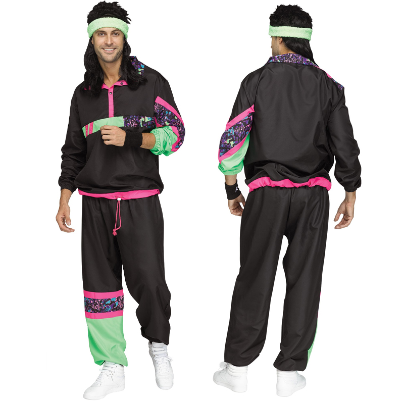 Buy 80's Rockin' Track Suit Adult Male Halloween Costume - Cappel's