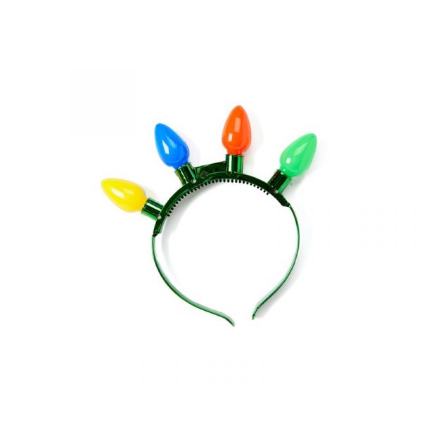 Battery Operated Light-up Large Christmas Bulb Headband