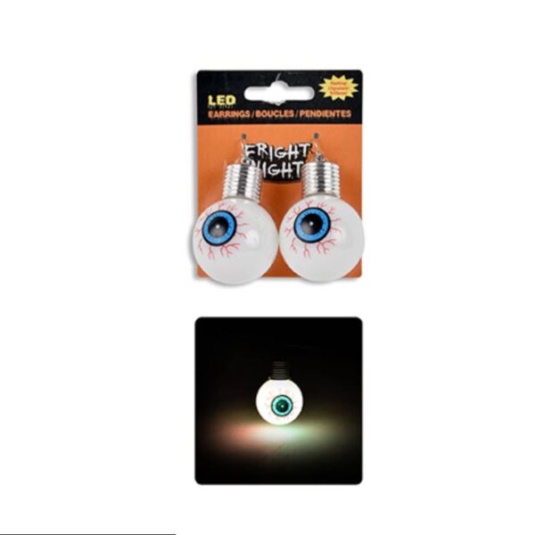 LED Light Up Halloween Earrings- eyeballs