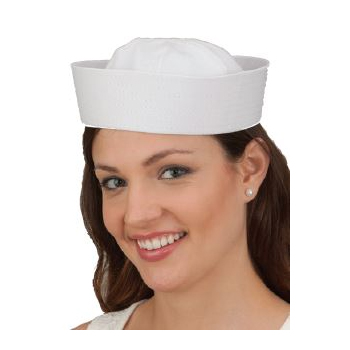 Buy White Cotton Sailor Hat Navy Seaman - Cappel's