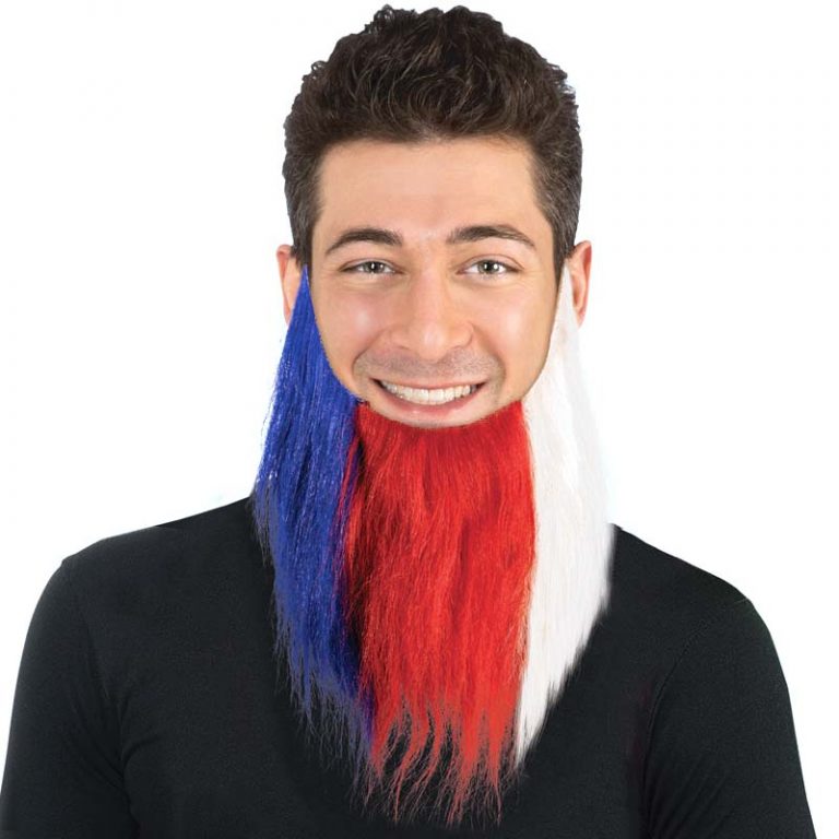 Patriotic Long Red White Blue Beard - Cappel's