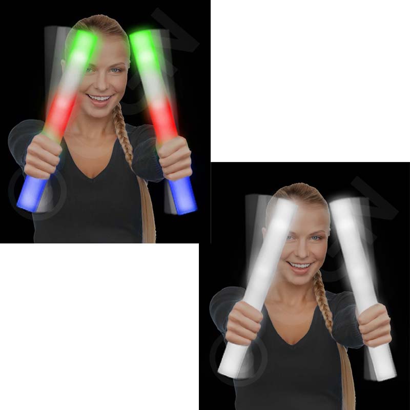 15 Inch Party Foam Multi Function Light-Up Stick