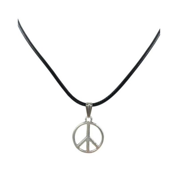 Costume Metal Peace Sign Necklace