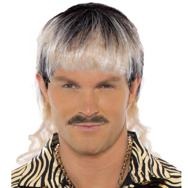 Mullet Wig Tiger King Joe Exotic Dark Brown to Blonde