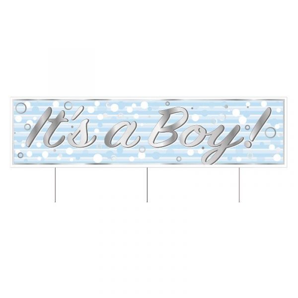 plastic It's A Boy! yard sign