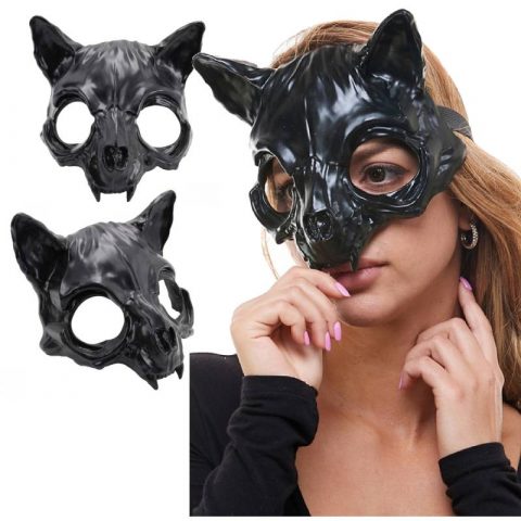 Black Plastic Vampire Bat Mask - Cappel's