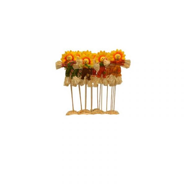 Sunflower Head Scarecrow Fall Halloween Decoration