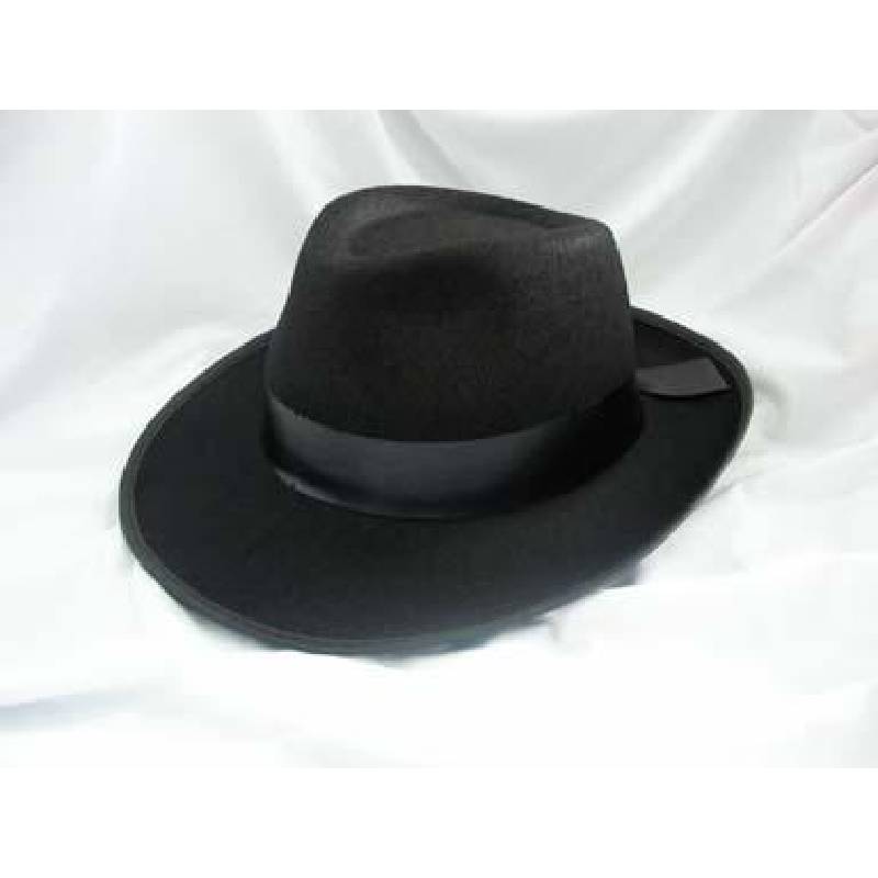 Black Felt Gangster Hat - Cappel's