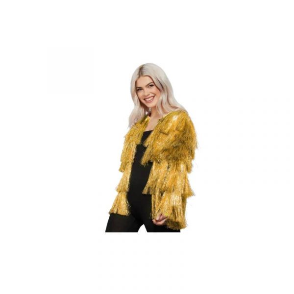 silver or gold tinsel festival jacket