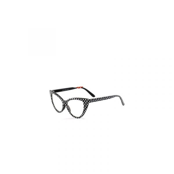 polka dot cat frame eyeglasses