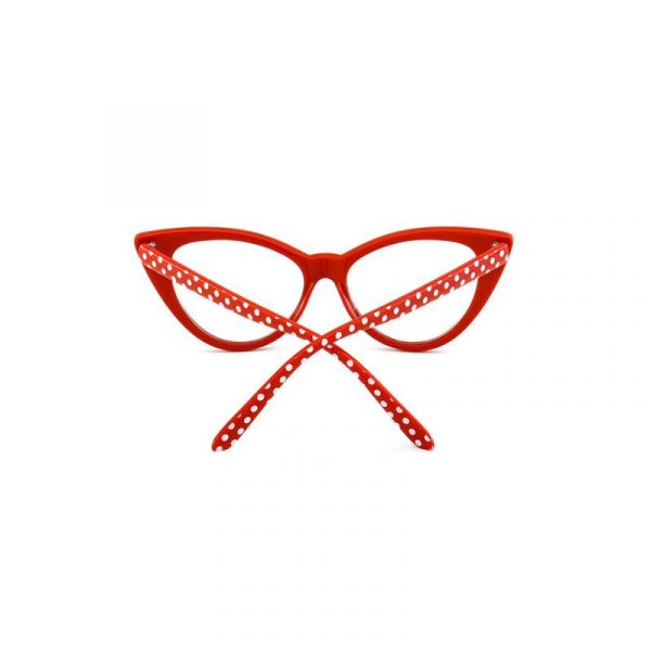 polka dot cat frame eyeglasses