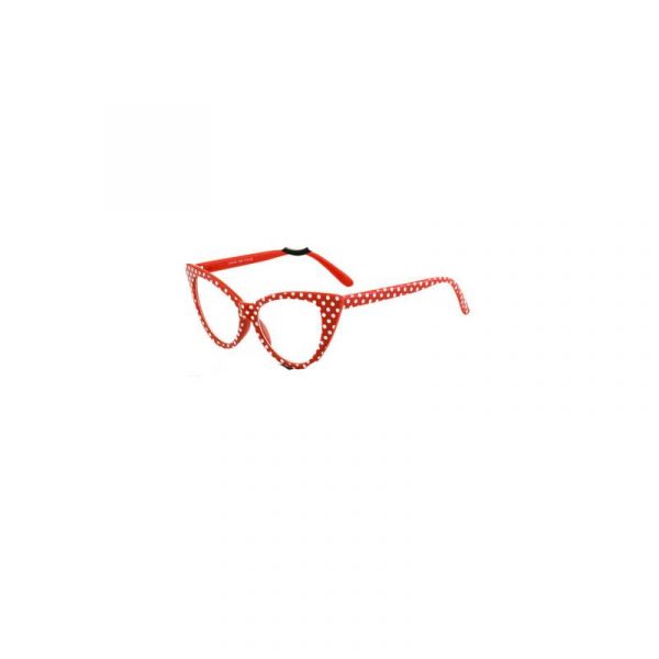 polka dot cat frame eyeglasses