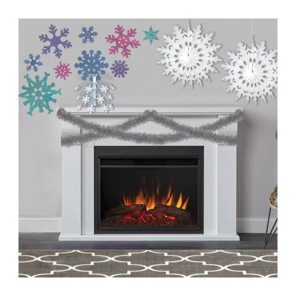 Snowflake Cutouts Glittered Multicolor