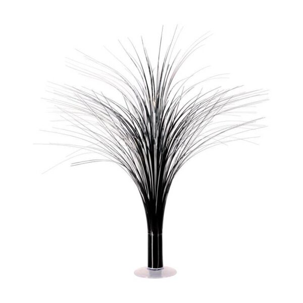 metallic spray centerpiece black and silver