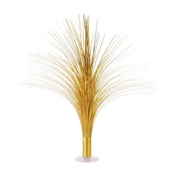 metallic spray centerpiece gold