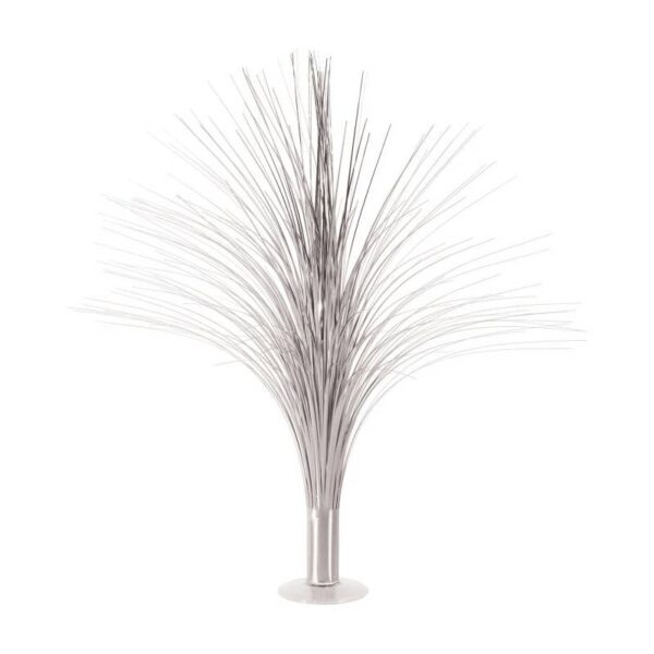 metallic spray centerpiece silver