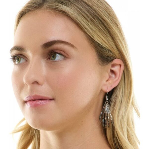 Metal Skeleton Hands Earrings