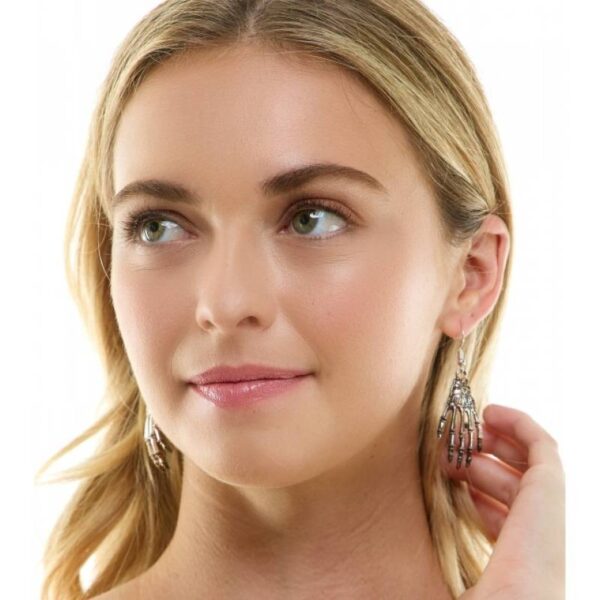 Metal Skeleton Hands Earrings