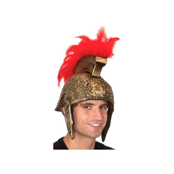 Gladiator Helmet Red Feather