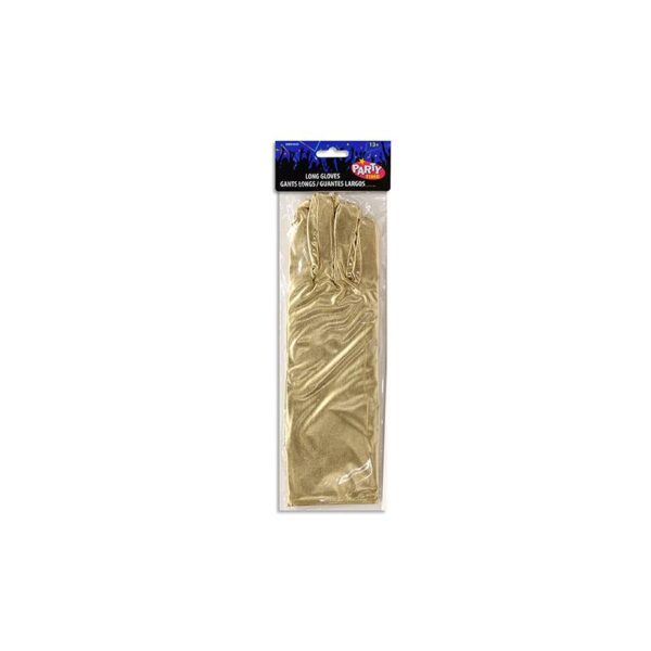 gold 13" Lame Fabric Gloves