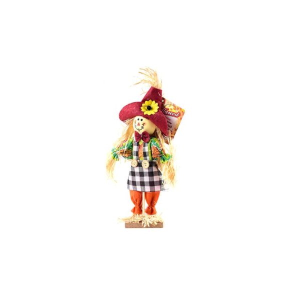 GIRL 10" Straw Standing Scarecrow