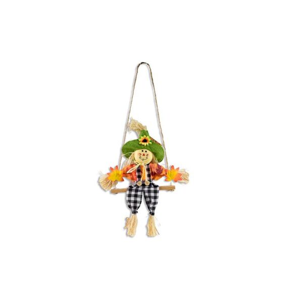 14" Hanging Straw Scarecrow on String- boy